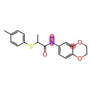 N-(2,3-dihydro-1,4-benzodioxin-6-yl)-2-[(4-methylphenyl)sulfanyl]propanamide