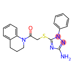 5-{[2-(3,4-dihydro-1(2H)-quinolinyl)-2-oxoethyl]sulfanyl}-1-phenyl-1H-1,2,4-triazol-3-ylamine