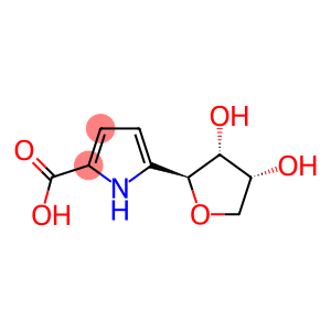 1H-Pyrrole-2-carboxylic acid, 5-[(2S,3R,4R)-tetrahydro-3,4-dihydroxy-2-furanyl]- (9CI)