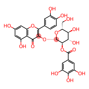 4H-1-Benzopyran-4-one, 2-(3,4-dihydroxyphenyl)-5,7-dihydroxy-3-[[2-O-(3,4,5-trihydroxybenzoyl)-β-D-glucopyranosyl]oxy]-