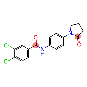 3,4-dichloro-N-[4-(2-oxo-1-pyrrolidinyl)phenyl]benzamide