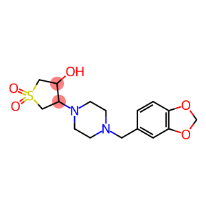 4-[4-(1,3-benzodioxol-5-ylmethyl)piperazin-1-yl]-1,1-dioxothiolan-3-ol