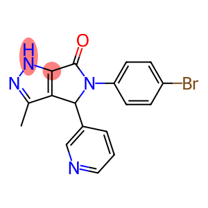 5-(4-bromophenyl)-3-methyl-4-(3-pyridinyl)-4,5-dihydropyrrolo[3,4-c]pyrazol-6(1H)-one