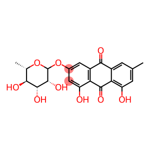 3-[(6-deoxy-L-mannopyranosyl)oxy]-1,8-dihydroxy-6-methylanthraquinone