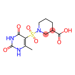 1-[(4-methyl-2,6-dioxo-3H-pyrimidin-5-yl)sulfonyl]-3-piperidinecarboxylic acid