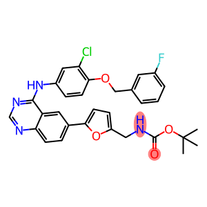 Carbamic acid, [[5-[4-[[3-chloro-4-[(3-fluorophenyl)methoxy]phenyl]amino]-6-quinazolinyl]-2-furanyl]methyl]-, 1,1-dimethylethyl ester (9CI)