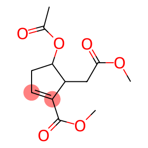 5-Acetyloxy-2-methoxycarbonyl-2-cyclopentene-1-acetic acid methyl ester