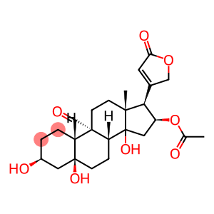 3beta,5,14,16beta-tetrahydroxy-19-oxo-5betacard-20(22)-enolide 16-acetate