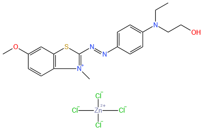 bis[2-[[4-[ethyl(2-hydroxyethyl)amino]phenyl]azo]-6-methoxy-3-methylbenzothiazolium] tetrachlorozincate