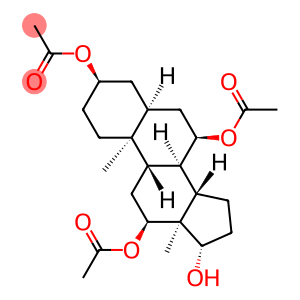 Androstane-3,7,12,17-tetrol, 3,7,12-triacetate, (3α,5β,7α,12α,17β)- (9CI)