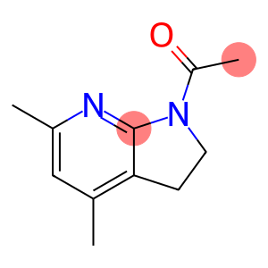 1H-Pyrrolo[2,3-b]pyridine,  1-acetyl-2,3-dihydro-4,6-dimethyl-  (9CI)