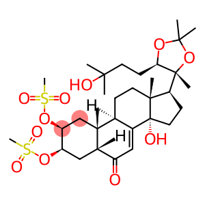 Cholest-7-en-6-one, 14,25-dihydroxy-20,22-[(1-methylethylidene)bis(oxy)]-2,3-bis[(methylsulfonyl)oxy]-, (2β,3β,5β,22R)-