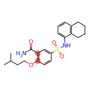 2-(isopentyloxy)-5-[(5,6,7,8-tetrahydro-1-naphthalenylamino)sulfonyl]benzamide