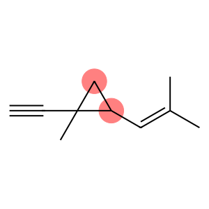 Cyclopropane, 1-ethynyl-1-methyl-2-(2-methyl-1-propenyl)- (9CI)