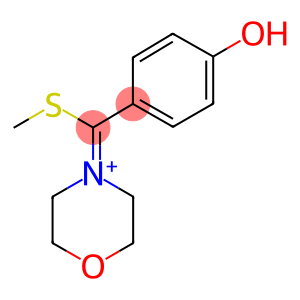 4-[(4-hydroxyphenyl)(methylsulfanyl)methylene]morpholin-4-ium