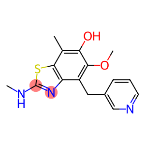 6-Benzothiazolol,  5-methoxy-7-methyl-2-(methylamino)-4-(3-pyridinylmethyl)-