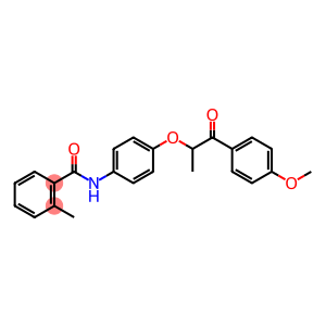 N-{4-[2-(4-methoxyphenyl)-1-methyl-2-oxoethoxy]phenyl}-2-methylbenzamide