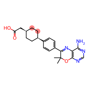 cis-4-[4-(4-Amino-7,7-dimethyl-7H-pyrimido[4,5-b][1,4]oxazin-6-yl)phenyl]cyclohexaneacetic acid