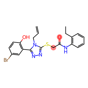 2-{[5-(5-Bromo-2-hydroxyphenyl)-4-(prop-2-en-1-yl)-4H-1,2,4-triazol-3-yl]sulfanyl}-N-(2-ethylphenyl)acetamide