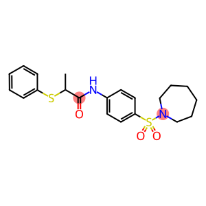 N-[4-(1-azepanylsulfonyl)phenyl]-2-(phenylsulfanyl)propanamide