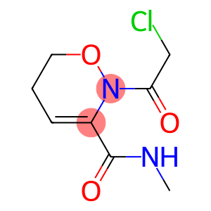 2H-1,2-Oxazine-3-carboxamide, 2-(chloroacetyl)-5,6-dihydro-N-methyl- (9CI)