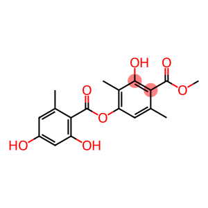 Benzoic acid, 4-[(2,4-dihydroxy-6-methylbenzoyl)oxy]-2-hydroxy-3,6-dimethyl-, methyl ester