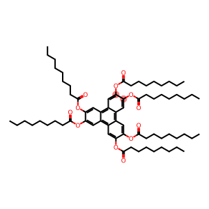 Nonanoic acid, 2,3,6,7,10,11-triphenylenehexayl ester (9CI)