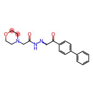 4-Morpholineacetic acid, (p-phenylphenacylidene)hydrazide