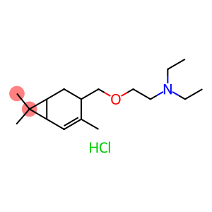 Ethanamine, N,N-diethyl-2-[(4,7,7-trimethylbicyclo[4.1.0]hept-4-en-3-yl)methoxy]-, hydrochloride (1:1)