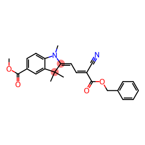 methyl 2-[3-cyano-4-oxo-4-(phenylmethoxy)but-2-enylidene]-2,3-dihydro-1,3,3-trimethyl-1H-indole-5-carboxylate