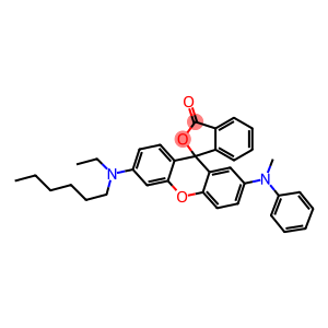 2'-(N-Methylanilino)-6'-(hexylethylamino)spiro[isobenzofuran-1(3H),9'-[9H]xanthen]-3-one