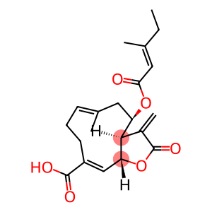 (3aR,4R,6E,10E,11aR)-2,3,3a,4,5,8,9,11a-Octahydro-6-methyl-3-methylene-4-[[(E)-3-methyl-1-oxo-2-pentenyl]oxy]-2-oxocyclodeca[b]furan-10-carboxylic acid