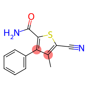 2-Thiophenecarboxamide, 5-cyano-4-methyl-3-phenyl-