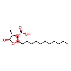 3-Furancarboxylic acid, tetrahydro-4-methyl-5-oxo-2-undecyl-, (2R,3S,4S)-