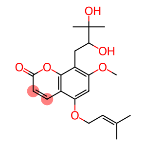 2H-1-Benzopyran-2-one, 8-(2,3-dihydroxy-3-methylbutyl)-7-methoxy-5-[(3-methyl-2-buten-1-yl)oxy]-, (+)-