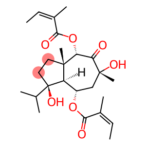 Bis[(Z)-2-methyl-2-butenoic acid](1R,8aR)-decahydro-1,6α-dihydroxy-3aβ,6-dimethyl-1-(1-methylethyl)-5-oxo-4α,8α-azulenediyl ester