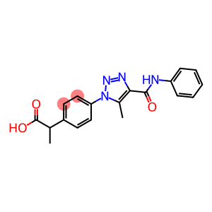 Benzeneacetic acid, α-methyl-4-[5-methyl-4-[(phenylamino)carbonyl]-1H-1,2,3-triazol-1-yl]-