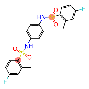 4-fluoro-N-(4-{[(4-fluoro-2-methylphenyl)sulfonyl]amino}phenyl)-2-methylbenzenesulfonamide