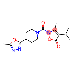 Piperidine,  1-[[3-methyl-4-(1-methylethyl)-5-oxo-2(5H)-isoxazolyl]carbonyl]-4-(5-methyl-1,3,4-oxadiazol-2-yl)-  (9CI)