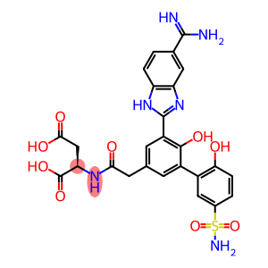 D-Aspartic acid, N-[[5-[5-(aMinoiMinoMethyl)-1H-benziMidazol-2-yl]-5'-(aMinosulfonyl)-2',6-dihydroxy[1,1'-biphenyl]-3-yl]acetyl]- (9CI)