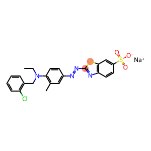 2-[[4-[[(2-Chlorophenyl)methyl]ethylamino]-2-methylphenyl]azo]-6-benzothiazolesulfonic acid sodium salt