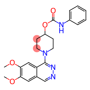 4-Piperidinol, 1-(6,7-dimethoxy-1-phthalazinyl)-, phenylcarbamate (ester)