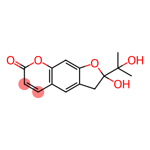 7H-Furo[3,2-g][1]benzopyran-7-one, 2,3-dihydro-2-hydroxy-2-(1-hydroxy-1-methylethyl)- (9CI)