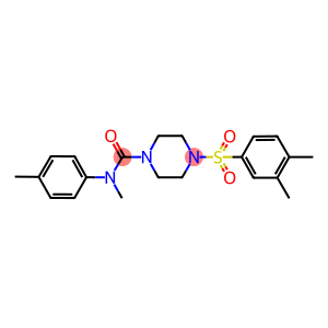 4-[(3,4-dimethylphenyl)sulfonyl]-N-methyl-N-(4-methylphenyl)-1-piperazinecarboxamide