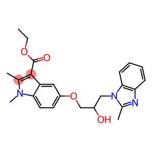 ethyl 5-[2-hydroxy-3-(2-methyl-1H-benzimidazol-1-yl)propoxy]-1,2-dimethyl-1H-indole-3-carboxylate