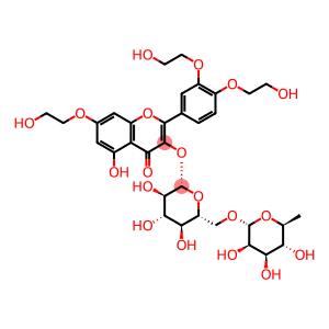 2-[3,4-bis(2-hydroxyethoxy)phenyl]-5-hydroxy-7-(2-hydroxyethoxy)-4-oxo-4H-chromen-3-yl 6-O-(6-deoxy-alpha-L-mannopyranosyl)-D-glucopyranoside