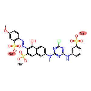 2-Naphthalenesulfonic acid, 7-4-chloro-6-(3-sulfophenyl)amino-1,3,5-triazin-2-ylmethylamino-4-hydroxy-3-(4-methoxy-2-sulfophenyl)azo-, trisodium salt