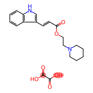 2-Propenoic acid, 3-(1H-indol-3-yl)-, 2-(1-piperidinyl)ethyl ester, (E)-, ethanedioate (1:1) (9CI)