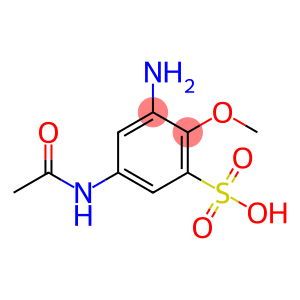 5-acetamido-3-amino-2-methoxybenzenesulphonic acid