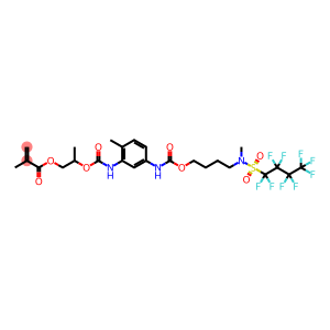 2-Propenoic acid, 2-methyl-, 2-[[[[2-methyl-5-[[[4-[methyl[(nonafluorobutyl)sulfonyl]amino]butoxy]carbonyl]amino]phenyl]amino]carbonyl]oxy]propyl ester (9CI)